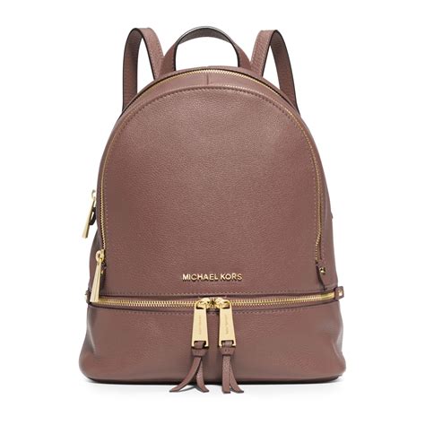 michael michael kors rhea small leather backpack 298.00|Michael Kors rhea backpack small.